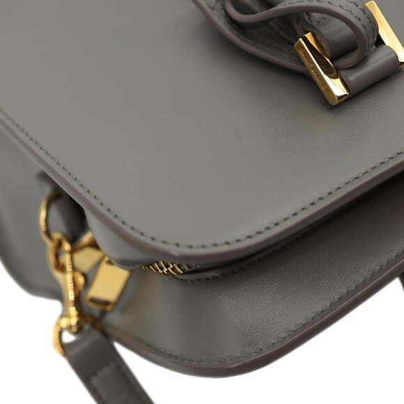 Yves Saint Laurent  Cabas Baby Leather Tote Shoulder Bag Gray - Picture 5 of 12